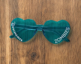 Lunettes de soleil en forme de coeur inspirées des zombies de Descendants Concert Vibes