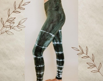 Nature's Threads Yoga - Hand Dyed Handmade Tie-Dye Yoga Leggings Organic Eco-Friendly Yoga Wear