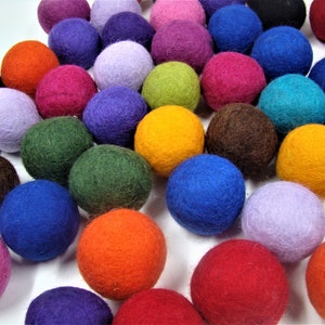 Felted Wool Cat toys, balls,Eco Friendly,Colorful & Beautiful, Elegant Designs, Natural Felted Wool, Handmade Cat toy. 5 cm Made by kivikis. image 1