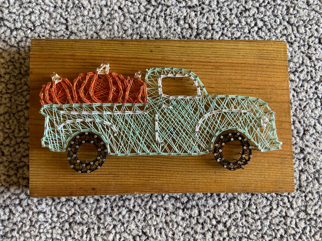 Country Pumpkin Truck String Art - Etsy