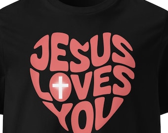 JESUS Love You organic ribbed neck t-shirt