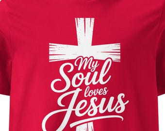 My Soul Loves Jesus organic ribbed neck t-shirt