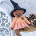 4.5" Künstler Teddybär Hexe Halloween Miniatur OOAK Sammler Teddybär Vintage Teddybär Geburtstag Geschenk