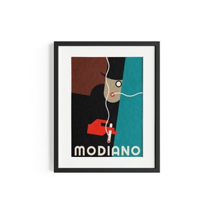 Modiano by Róbert Berény stampato su carta d'arte opaca naturale, regalo, illustrazioni, poster, stampa locandina, compleanno, stampa murale