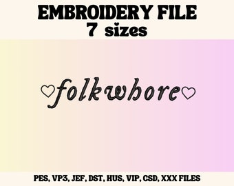 Folkwhore Embroidery Design, Swifty Design (Digital File)