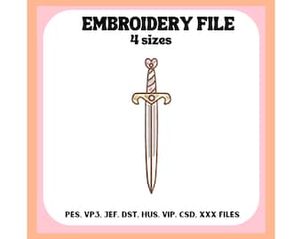 Schwert Stickdatei, Fantasy, Romantasy, Design für Bekleidung, Bücherwurm