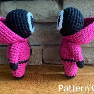 Pattern Only Squid Game Guards Crochet Pattern, Full Guide with Pictures Pattern Squid Game Staff, Squid Game Crochet image 2