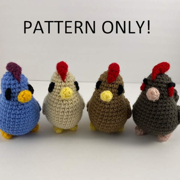 Stardew Valley Chicken Crochet Pattern, Stardew Valley Crochet, Crochet Pattern Stardew Valley, Chicken Stardew, Stardew Valley Chicken