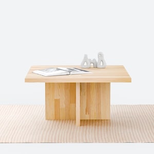 Square Coffee Table, Solid Wood Coffee Table, Minimalist Coffee Table, Scandinavian Coffee Table