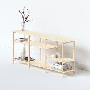 Low Shelving Unit | Low Bookshelf | 4 Colors | Vinly Record Storage | Bookshelves | Tv Stand | Minimalist Shelving | Sideboard