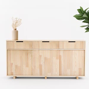 Wooden Sideboard with Drawers, Solid Wood Buffet, Sideboard Cabinet, Credenza, Wooden Media Console, Chest of Drawers
