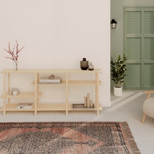 Low Shelving Unit Low Bookshelf 4 Colors Vinly Record Storage Bookshelves Tv Stand Minimalist Shelving Sideboard image 8