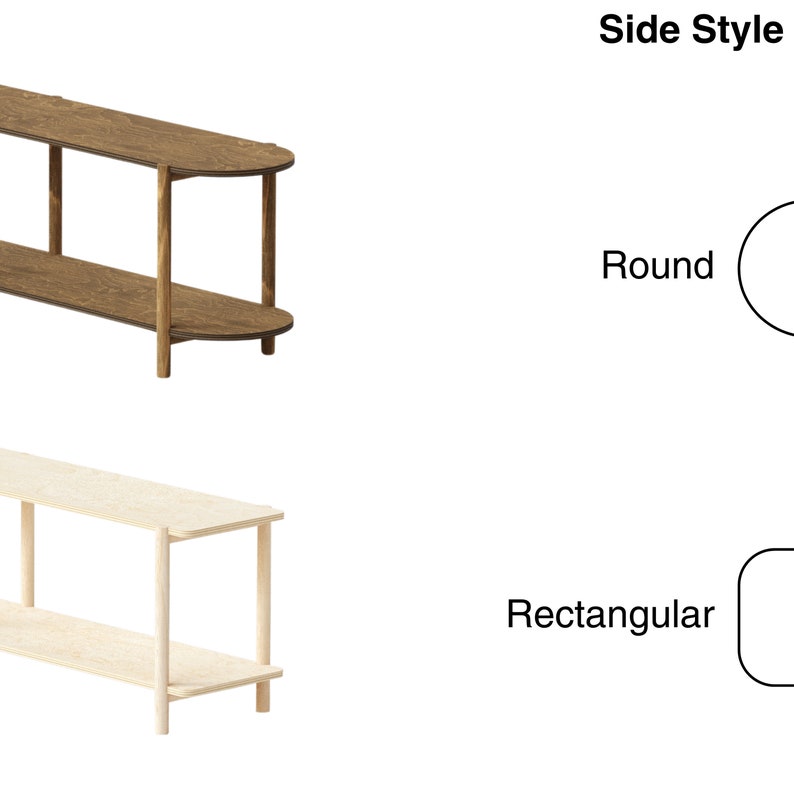 4-Tier-Bücherregal, Holz-Bücherregal, Konsolentisch, offenes Bücherregal, modernes Bücherregal, minimalistisches Regal Bild 8