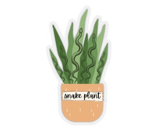 Kiss Die Cut Stickers - Snakes on a Snake Plant - Custom Design by Merch 727