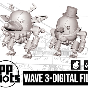 AppBots - Archivos digitales imprimibles en 3D - Wave3: FrostyBot, RudolphBot