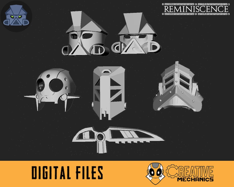 Bionicle Muzona Kanohi Masks, Digital File Bundle image 1