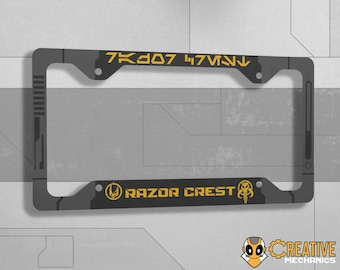 Razor Crest - Metal license plate frame