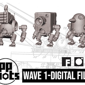AppBots - 3D printable digital files - Wave1: TwitterBot, FacebookBot, InstagramBot