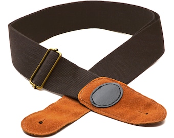 Elagon (BF) Brown Guitar Strap for Electric, Acoustic and Bass Guitar. Quality Material.