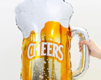 XL Beer Mug Balloon - 34 in - Adult Party Balloon - Men’s Party Decorations