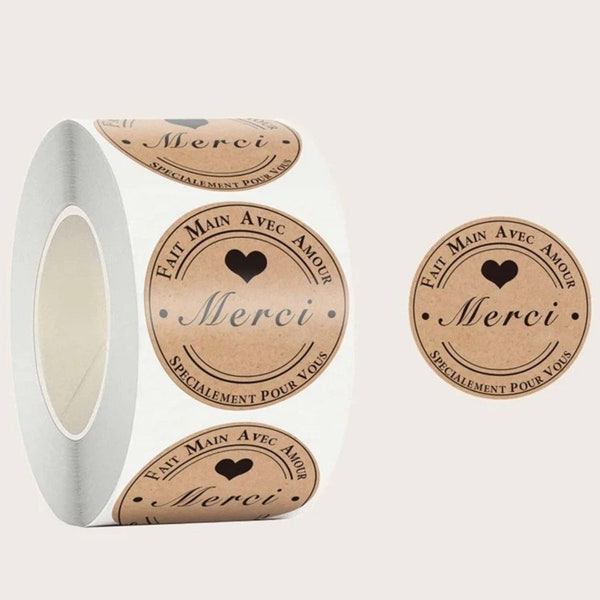 Merci Stickers - 1 inch Stickers - Small Business Packing Stickers