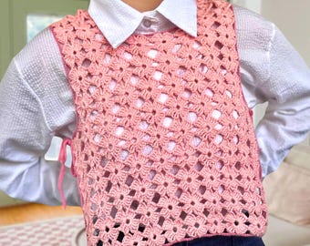 Chaleco de crochet LuckyGirl, archivo PDF, chaleco de malla de trébol de cuatro hojas, patrón digital (inglés), patrón de crochet, tutorial escrito y en video (DIY)