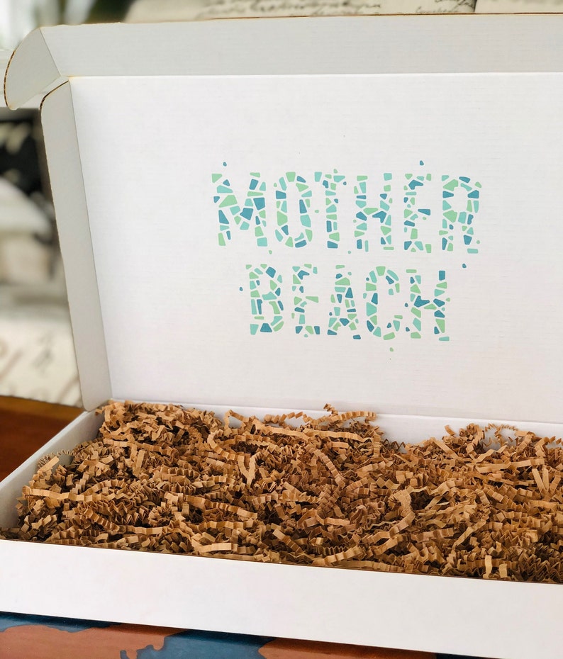 Inspirational Beach Glass Gift Box / Hostess Gift Beach House / Beachcomber Gift Box / Hostess Gift / Coastal Gift Box image 3