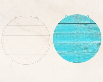16 Inch Shiplap Circle Door Hanger Wall hanger Decor SVG Cut File