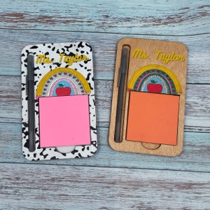 Insegnante Sticky Notepad e portapenne SVG