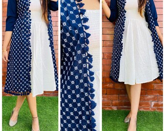 western dress with long shrug