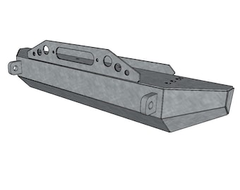 Parachoques de cabrestante delantero para Jeep TJ / YJ dxf cad Build Files (CNC)