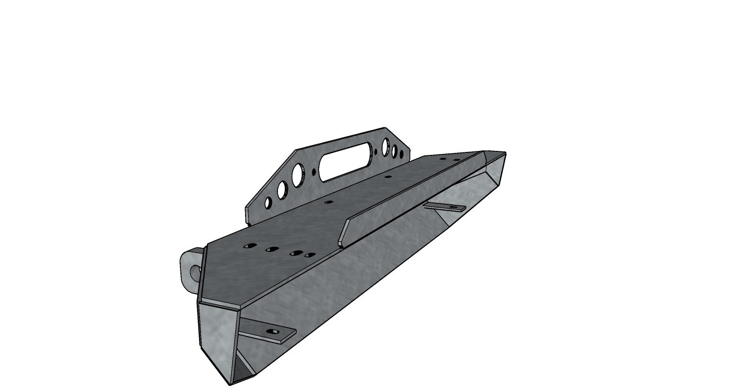 Front Winch Bumper for Jeep TJ / YJ Dxf Cad Build Files CNC Etsy