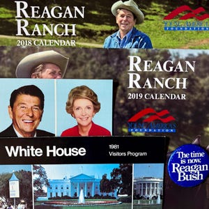 Ronald Reagan 2018 2019 calendars President Ronald Reagan Nancy Reagan Ranch. Presidential Memorabilia by Young Americas Foundation. Unused