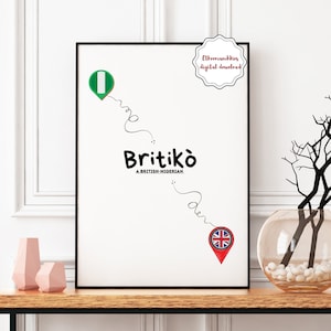 DOWNLOADABLE ART -  Nigeria Wall art. Migration art.