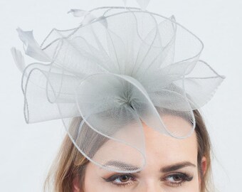 White Emerald Green Rose Flower Feather Hat Fascinator Races Wedding Hair 6112 White Emerald Green Rose Flower Feather Hat Fascinator Races Wedding Hair 6112