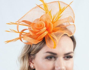 Orange Fascinator - Etsy UK