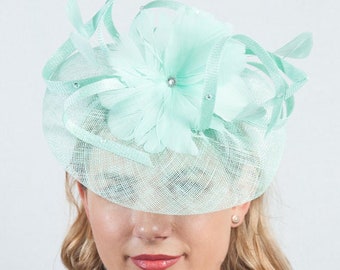 Mint Fascinator - Etsy