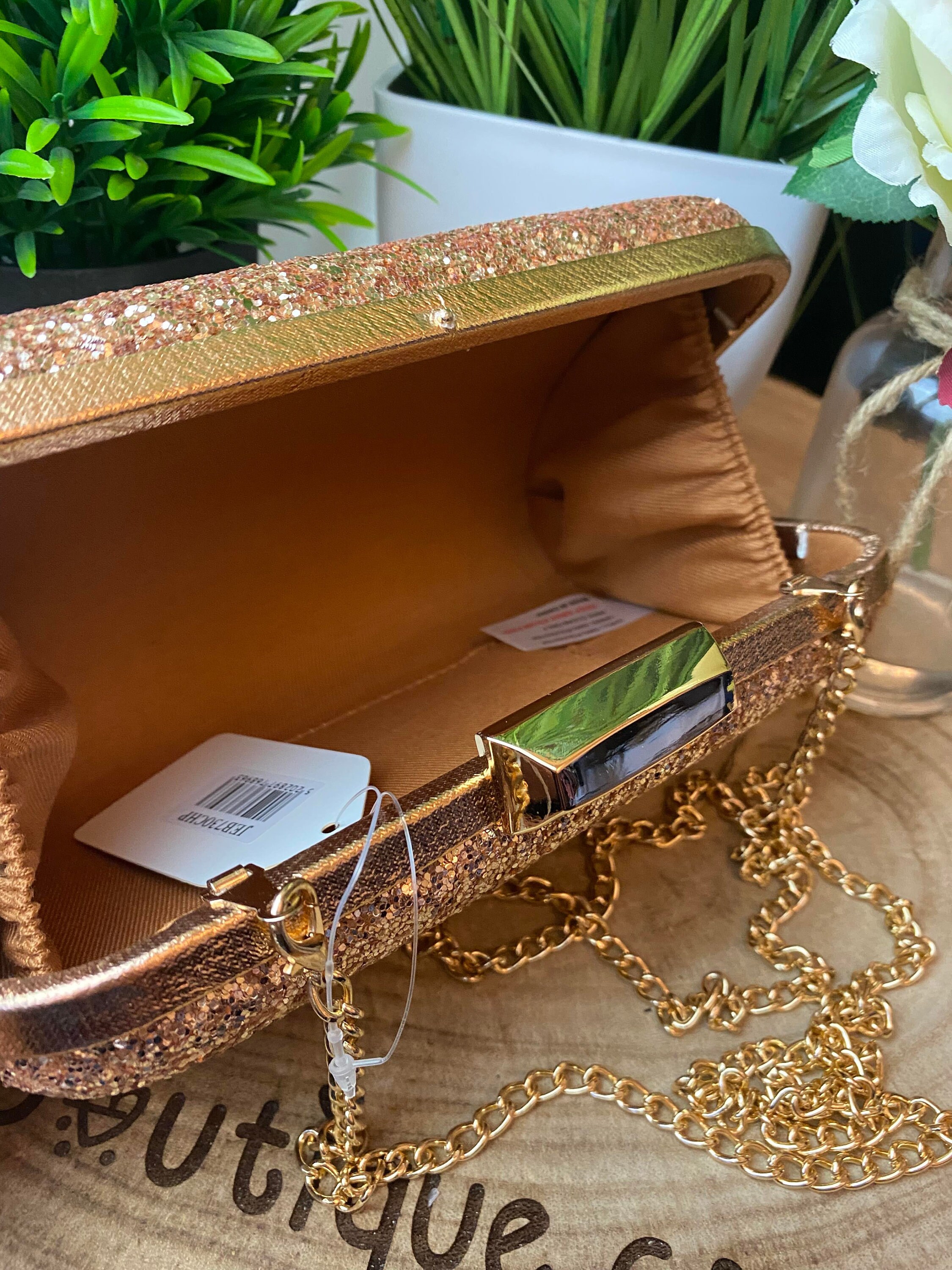 Rose Gold Handbag Glitter Clutch Bags Christmas Party Etsy UK