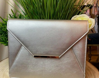 silver envelope purse