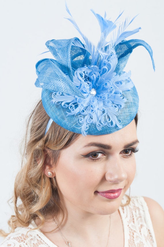 Sky Blue Fascinator Unusual Simanay 