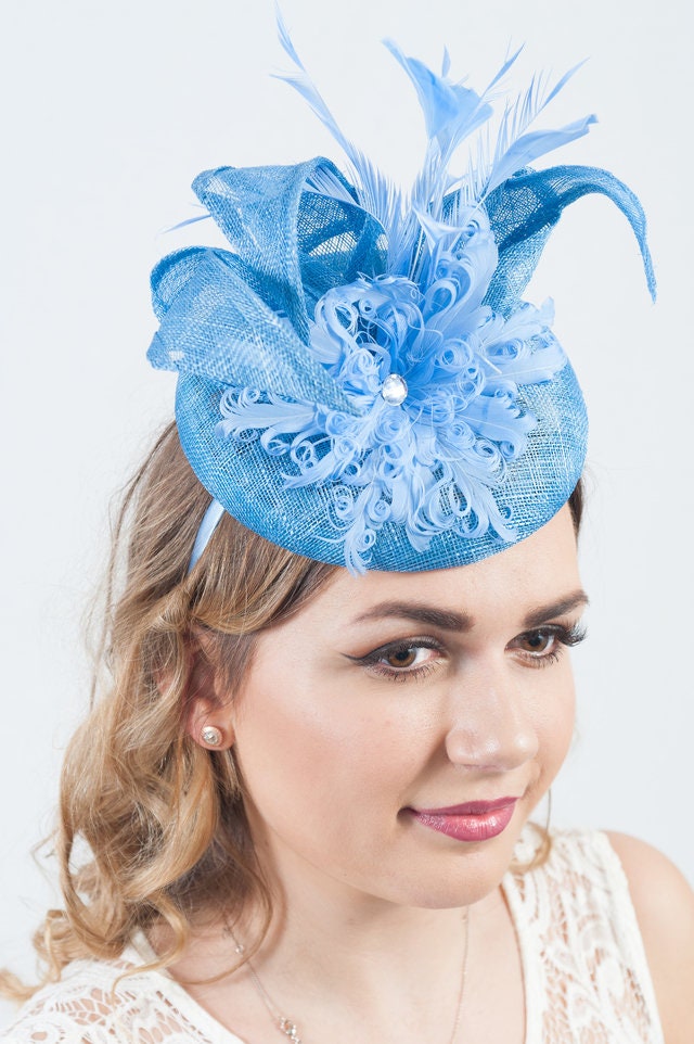 Baby Blue Large Ruffle Fascinator ubicaciondepersonas.cdmx.gob.mx