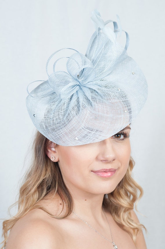 Luna Pale Blue Diamante Sinamay 