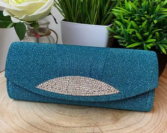 teal evening bag