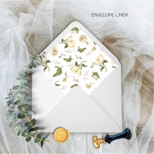 Floral Envelope Liners, Wedding Envelope Liner Instant Download