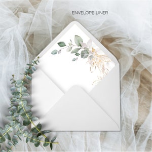Minimalist Envelope Liner, Wedding Envelope Liner Instant Print