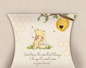Printable Winnie The Pooh Baby Shower Gift Box Template, Editable Favor Bag BS136