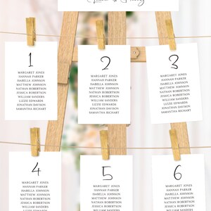 Wedding Seating Chart Template, Fully Editable Seating Cards, Digital ...