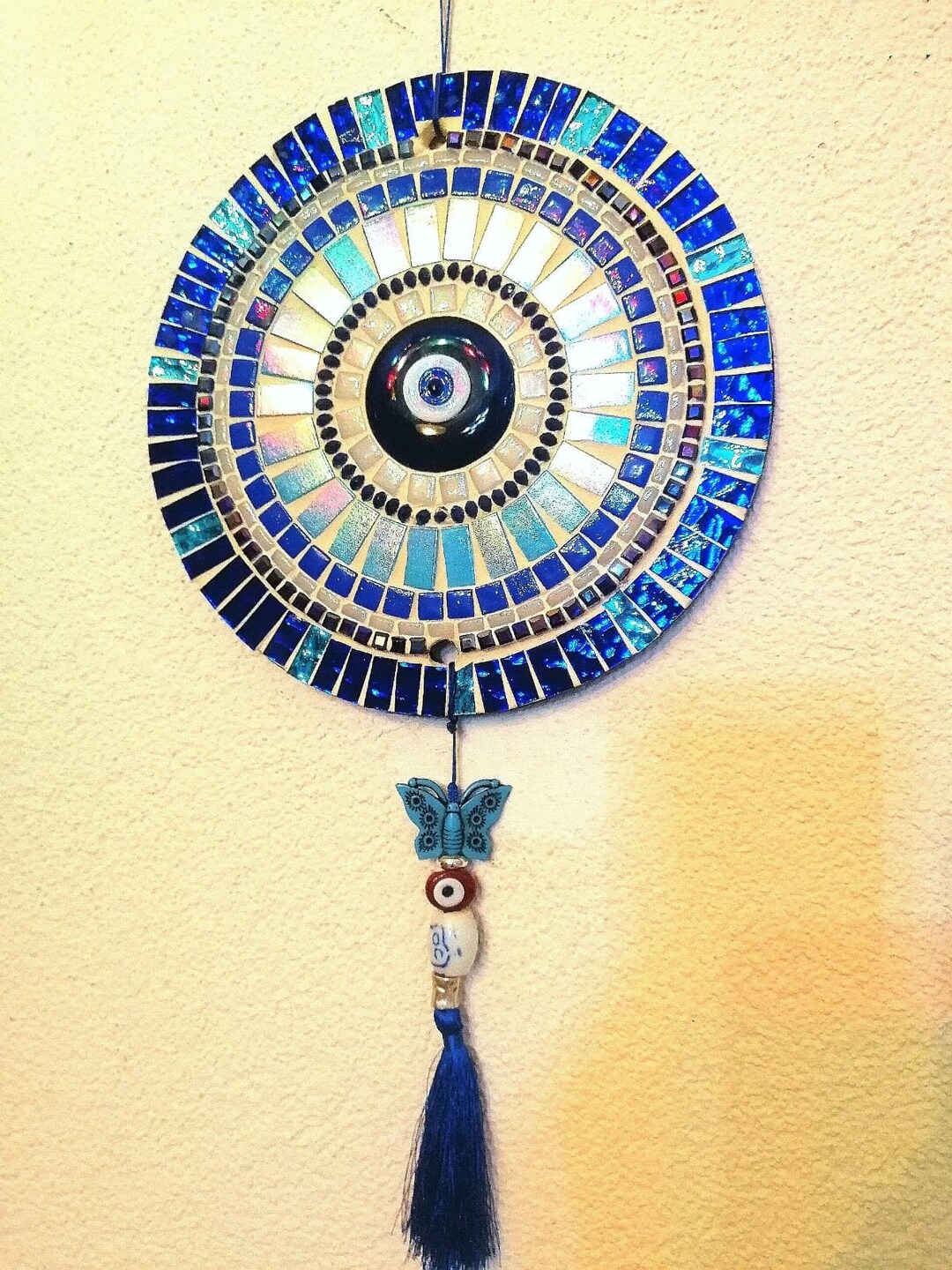 Round Mosaic Wall Art, Mosaic Art, Wall Decorative, It's a Gift for Him