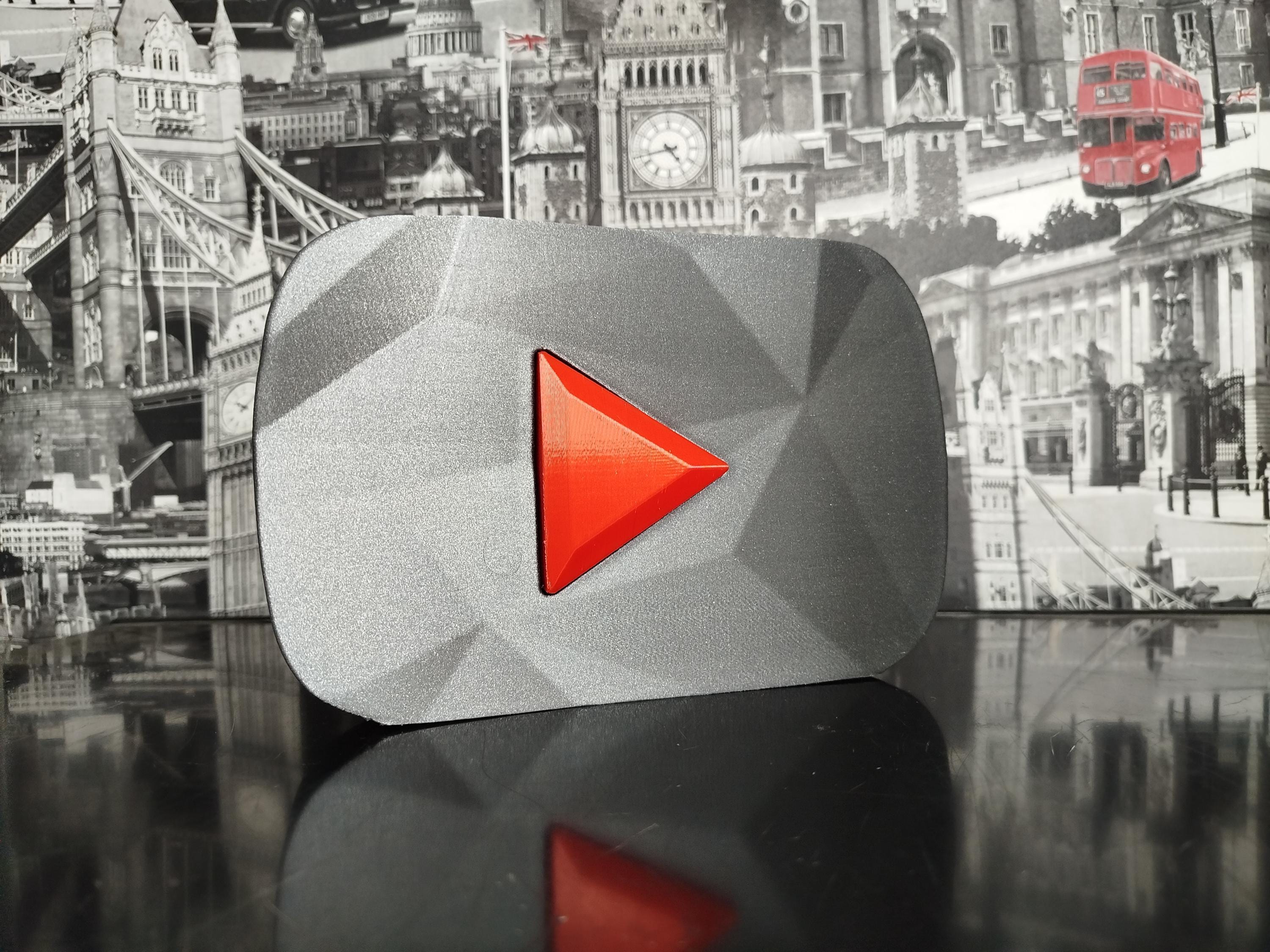 Youtube Diamond Play Button Replica | 3D Printed | Fun Ornament - Etsy