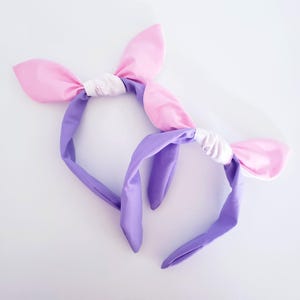 Pastel Daisy Headband Lightweight Bow / Knotty Bow / knotted bow One size fits most / pretty pastel headband / bowband Fast Shipping